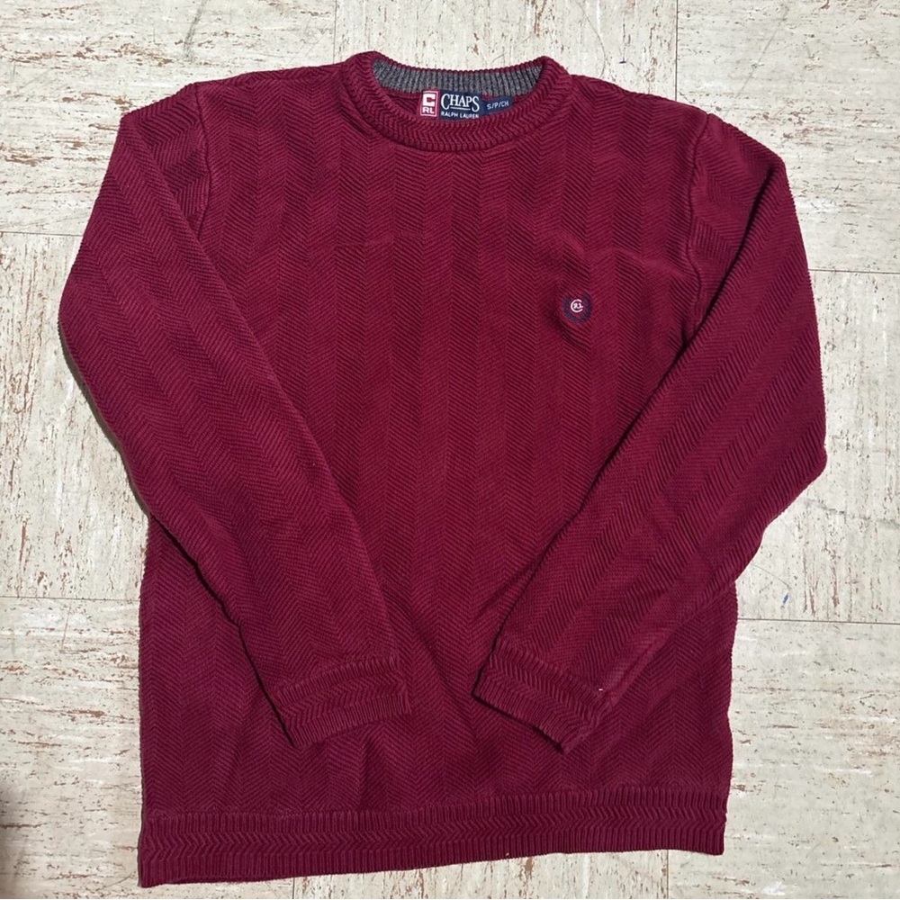 Ralph Lauren Men's Burgundy Crewneck Sweater